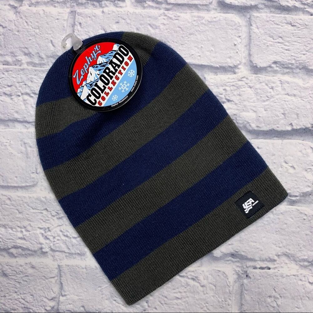 Zephyr Colorado Collection USA Hockey Striped Beanie